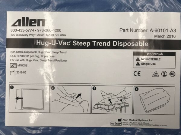 Allen Medical Systems A-60101-A3 Hug-U-Vac Steep Trend Disposable