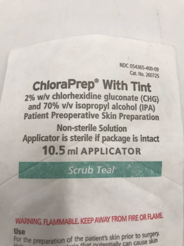 CareFusion 260725 ChloraPrep with Tint 10.5ml Applicator (25/Bag) (X)