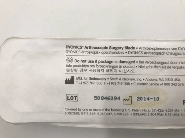 Smith & Nephew 72203127 Dyonics Arthroscopic Surgery Blade 5.5mm High Visibility Sheath Abrader Burr 180mm Long (X)