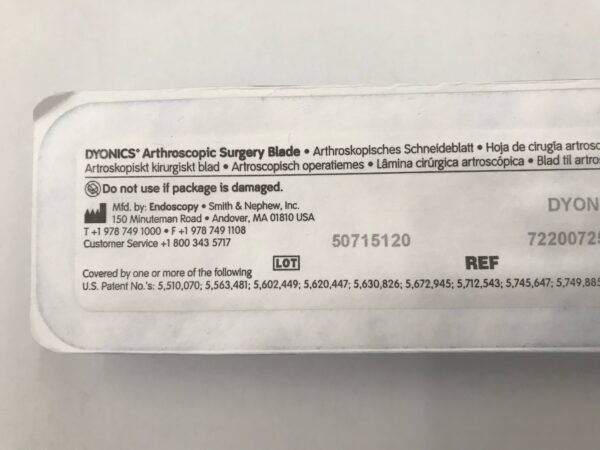 Smith & Nephew 72200725 Dyonics Arthroscopic Surgery Blade 5.5mm Elite Acromionizer Burr (X)
