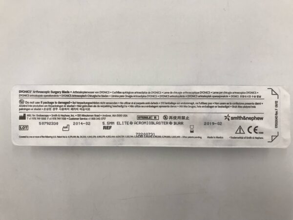 Smith & Nephew 72200731 Dyonics Arthroscopic Surgery Blade 5.5mm Elite Acromioblaster Burr (X)