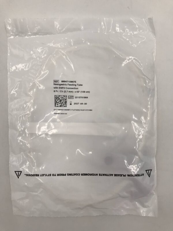 COVIDIEN 8884710867E Kangaroo Nasogastric Feeding Tube w/Enfit Connection 8F 23"