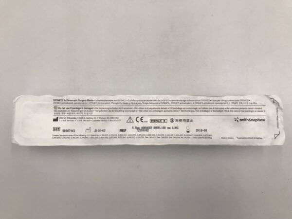 Smith & Nephew 72200082 Dyonics Arthroscopic Surgery Blade  5.5mm Abrader Burr 180mm Long (X)