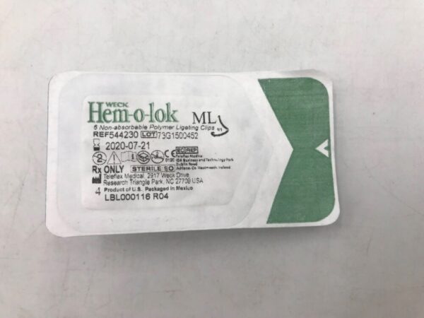 TELEFLEX 544230 Weck Hem-O-Lok 6 Non-Absorbable Polymer Ligating Clips (X)