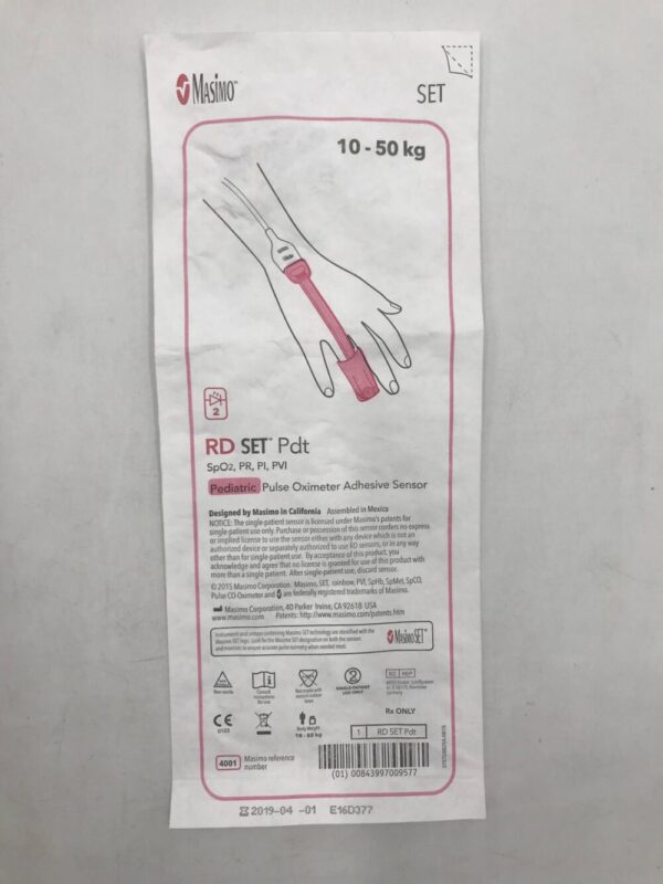 MASIMO 4001 RD Set Pdt Pediatric Pulse Oximeter Adhesive Sensor (X)