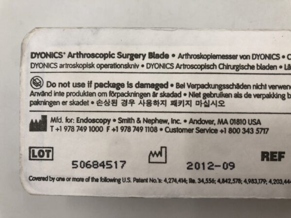 Smith & Nephew 7205319 Dyonics Arthroscopic Surgery Blade 5.5mm Razor Cut Blade  (X)