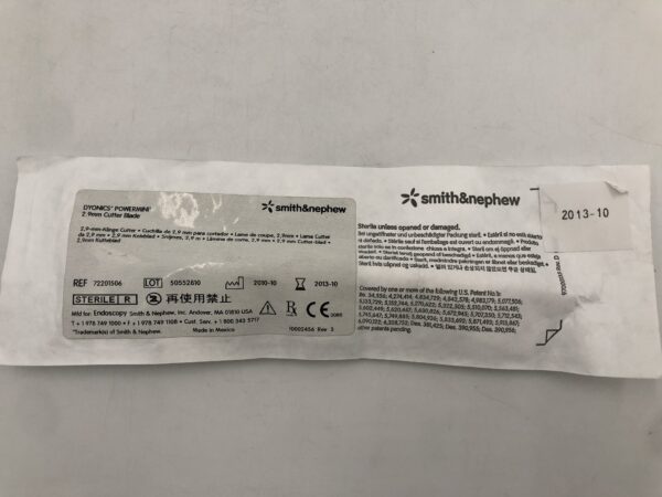 Smith & Nephew 72201506 Dyonics Powermini 2.9mm Cutter Blade (X)