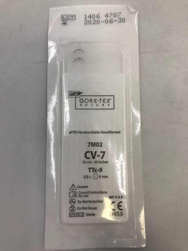 Gore 7M02 Gore-Tex Suture ePTFE Nonabsorbable Monofilament CV-7 76cm TTc-9 9mm (X)