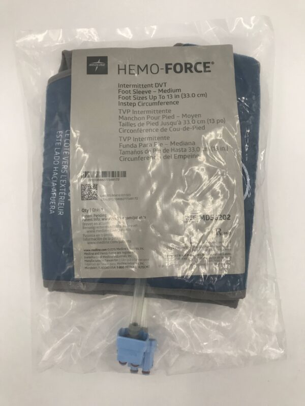 MEDLINE MDS6202 Hemo-Force Intermittent DVT Foot Sleeve-Medium Sizes up to 13in Instep Circumference