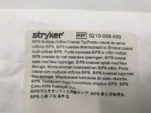 Stryker 0210-058-000 Sips Multiple-Orifice Coaxial Tip (X)