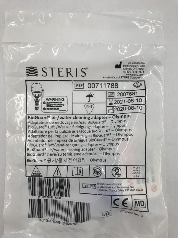 US Endoscopy 00711788 Steris BioGuard Air/Water Cleaning Adapter-Olympus (X)