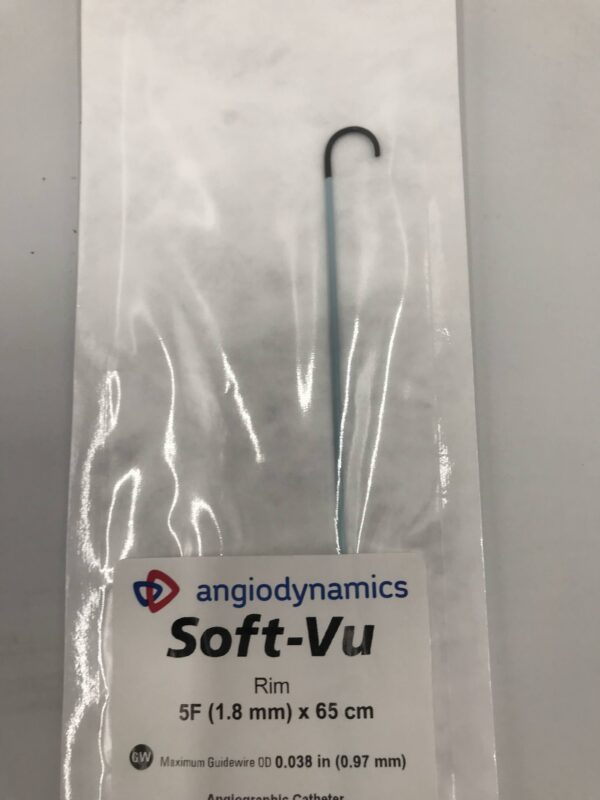 AngioDynamics 10733401 Soft-Vu Rim Angiographic Catheter 5F x 65cm Non-Braided (X)