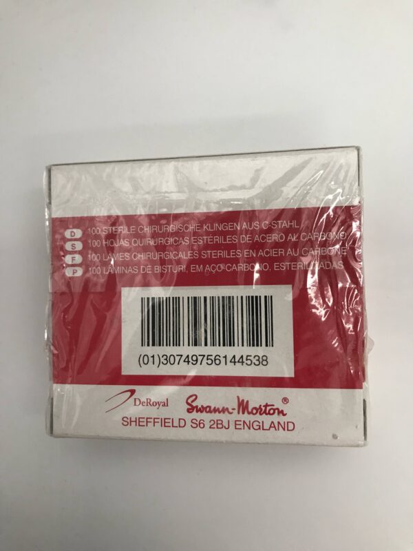 DeRoyal D6203 Swann-Motor Carbon Steel Surgical Blades #11 (100/Box) (X)