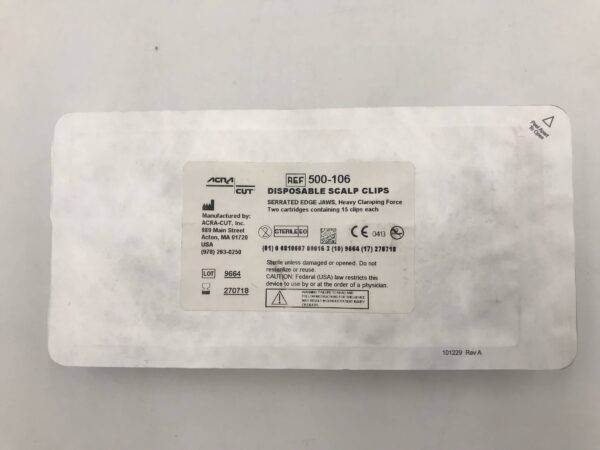 ACRA-CUT 500-106 Disposable Scalp Clips (2/Pkg)(X)