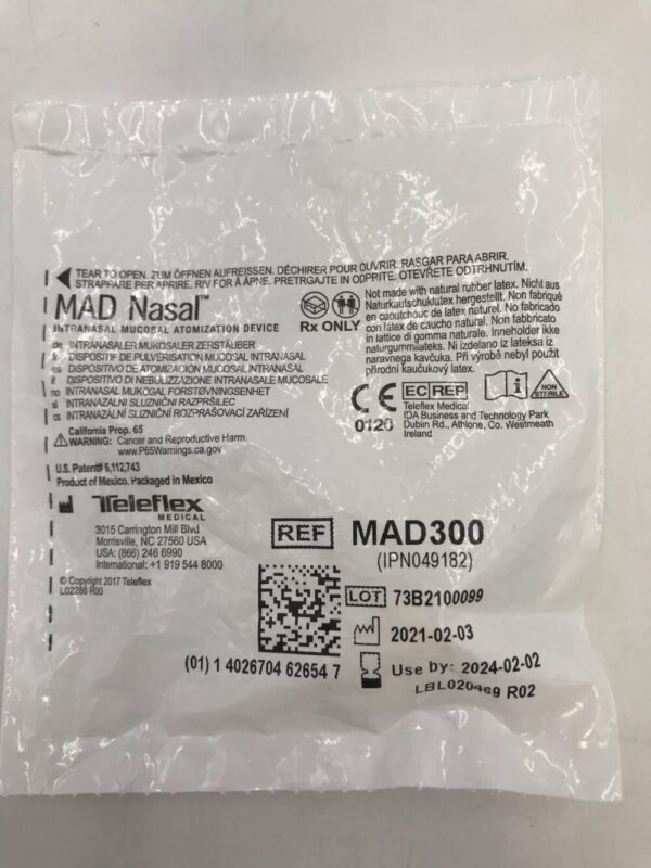 TELEFLEX MAD300 MAD Nasal Intranasal Mucosal Atomization Device