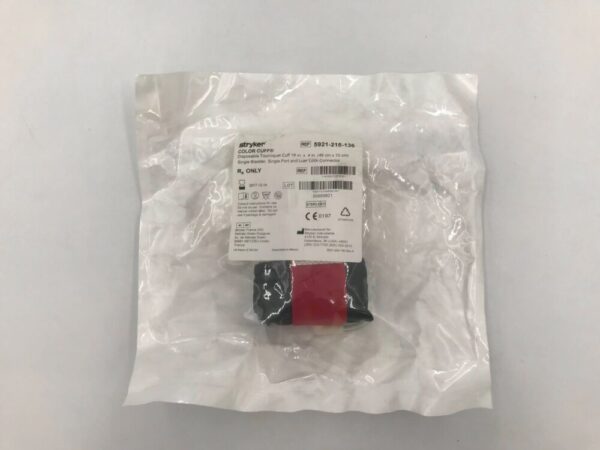 STRYKER 5921-218-136 Color Cuff Disp Tourniquet Cuff Single Bladder, Single Port & Luer Lock Connector 18x4in (X)