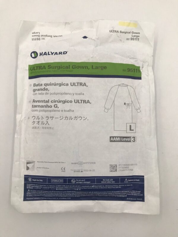HALYARD 95111 Ultra Surgical Gown Large, AAMI Level 3 (X)