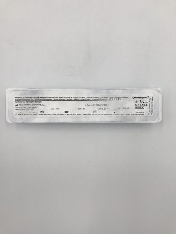 Smith & Nephew 7205326 Dyonics Arthroscopic Surgery Blade 4.0mm Acromionizer (X)