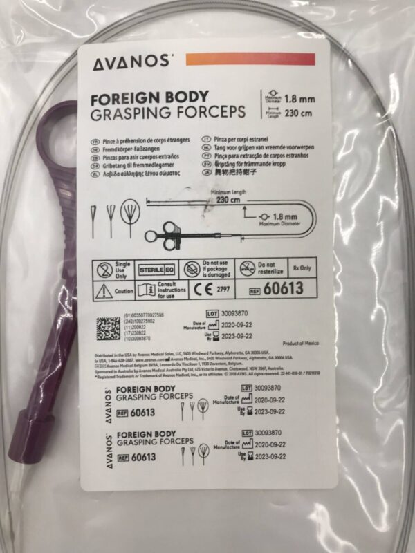 AVANOS 60613 Foreign Body Grasping Forceps 1.8mm x 230cm(X)