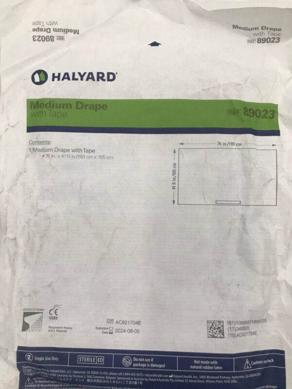 HALYARD 89023 Medium Drape with Tape 76in/193cm x 41.5in/105cm
