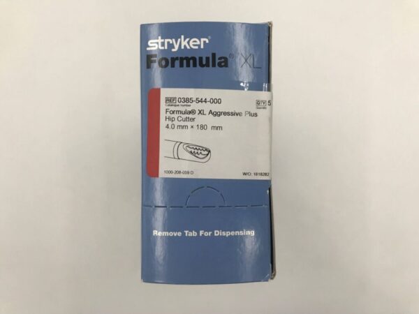 STRYKER 0385-544-000 Formula XL Aggressive Plus Hip Cutter 4.0mm x 180mm (5/Box)