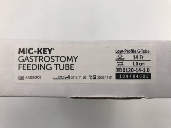 Halyard 0120-14-1.0 Mic-Key* Gastrostomy Feeding Tube Low-Profile G-Tube Diameter 14Fr Length 1.0cm(X)
