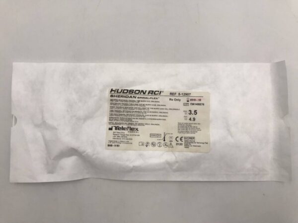 Teleflex 5-12907 Hudson RCI Sheridan Spiral-Flex Uncuffed Reinforced Tracheal Tube Murphy Eye Oral/Nasal 3.5mm I.D.,4.9mm O.D. (X)