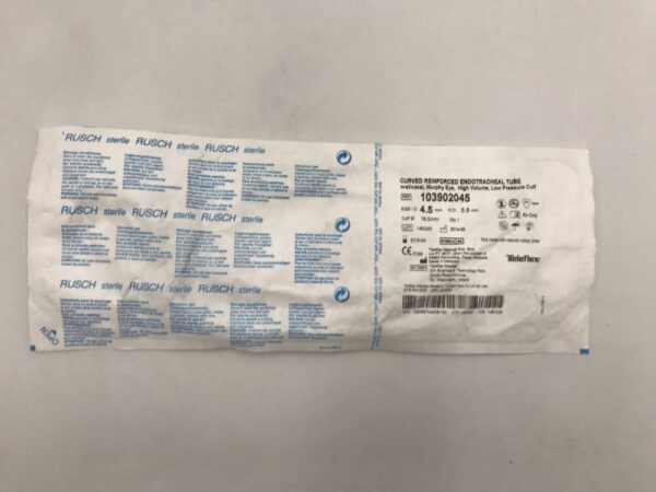 TELEFLEX 103902045 Rusch rved Reinforced Endotracheal Tube 4.5mm (X)