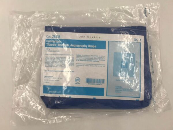 CARDINAL HEALTH 29458 Convertors Tiburon Brachial Angiography Drape 38x44in