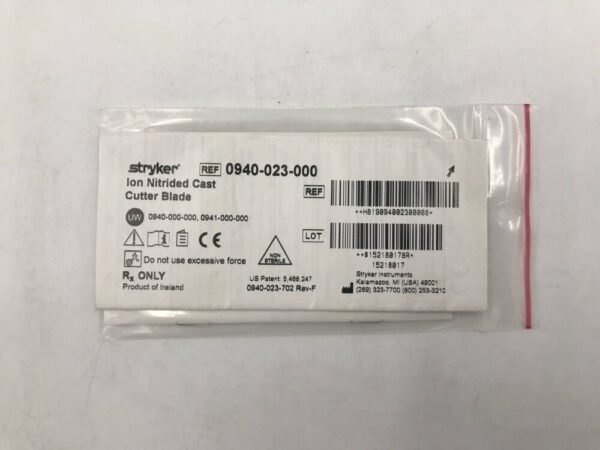 STRYKER 0940-023-000 Ion Nitrided Cast Cutter Blade