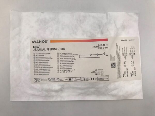 AVANOS 0200-12LV MIC Jejunal Feeding Tube, J-Tube 12F x 2-3ml (X)