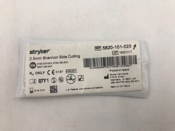 STRYKER 5820-101-025 Shannon Side Cutting 2.5mm (X)