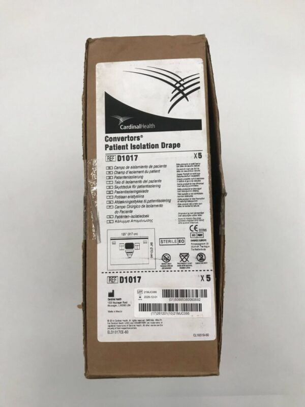 CARDINAL HEALTH D1017 Convertors Patient Isolation Drape 125in x 84in (5/Case)