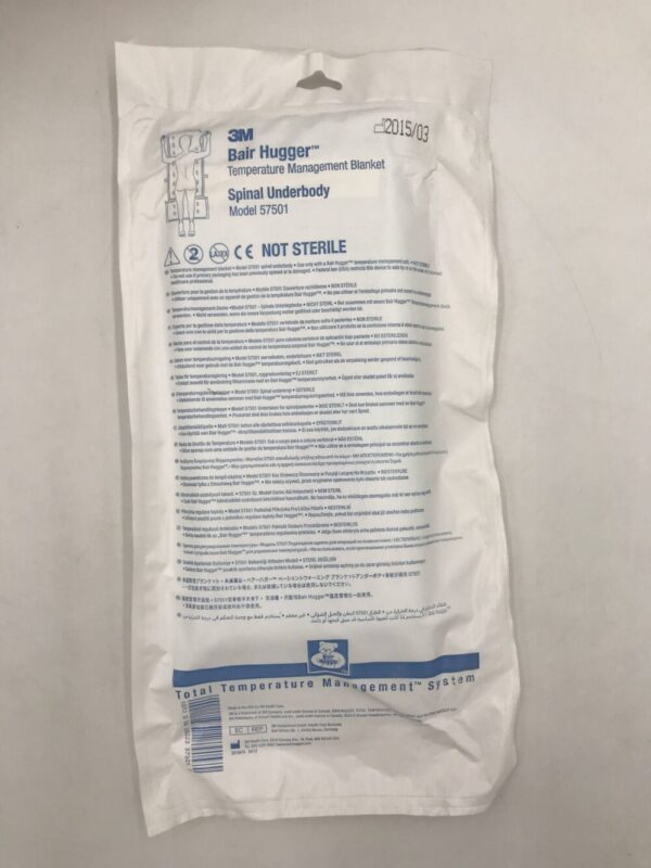3M 57501 Bair Hugger Temperature Management Sinal Underbody Blanket (5/Case)