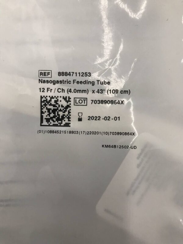 Covidien 8884711253 Kangaroo Nasogastric Feeding Tube 12Fr/Ch (X)