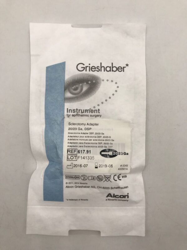 ALCON 617.91 Grieshaber Sclerotomy Adapter DSP 20/23Ga (X)