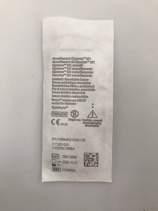 Covidien CM-884 Biosyn Monofilament Absorbable Suture 0 3.5 Metric 30" GS-22 Taper 27mm (X)