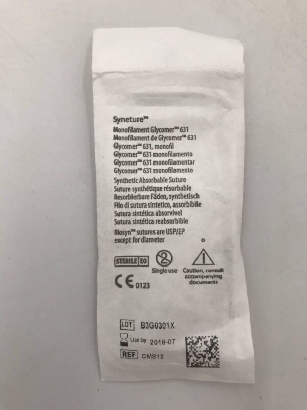 Covidien CM-812 Biosyn Monofilament Absorbable Suture 0 3.5 Metric 30" GS-21 Taper  37mm (X)