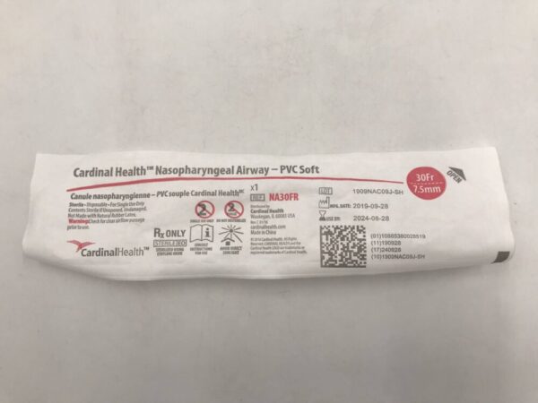 Cardinal Health NA30FR Nasopharyngeal Airway-PVC Soft 30Fr 7.5mm