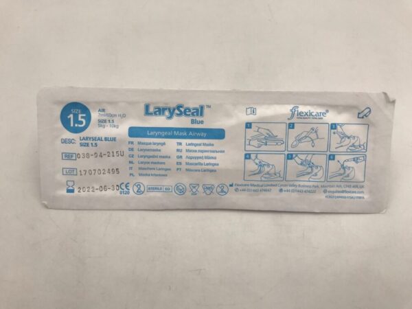 FLEXICARE 038-94-215U LarySeal Blue Laryngeal Mask Airway Size 1.5 5Kg - 10Kg(X)