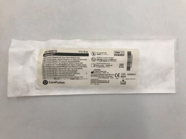 CareFusion SN7017X Jamshidi Menghini Soft Tissue Biopsy Needle/Syringe 17G x 70mm (X)