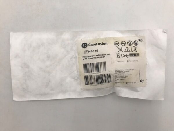 CareFusion M4026 MaxGuard Extension Set w/3-Way Stopcock ≈3.2ml ≈51cm (X)