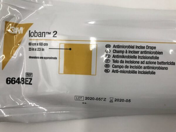 3M 6648EZ Ioban 2 Antimicrobial Incise Drape 60cm x 60cm (23in x 23in) (X)