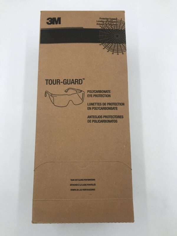 3M 41110-00000-100 Tour-Guard III Protective Eyewear Clear Dispenser Box Regular (20/Box)