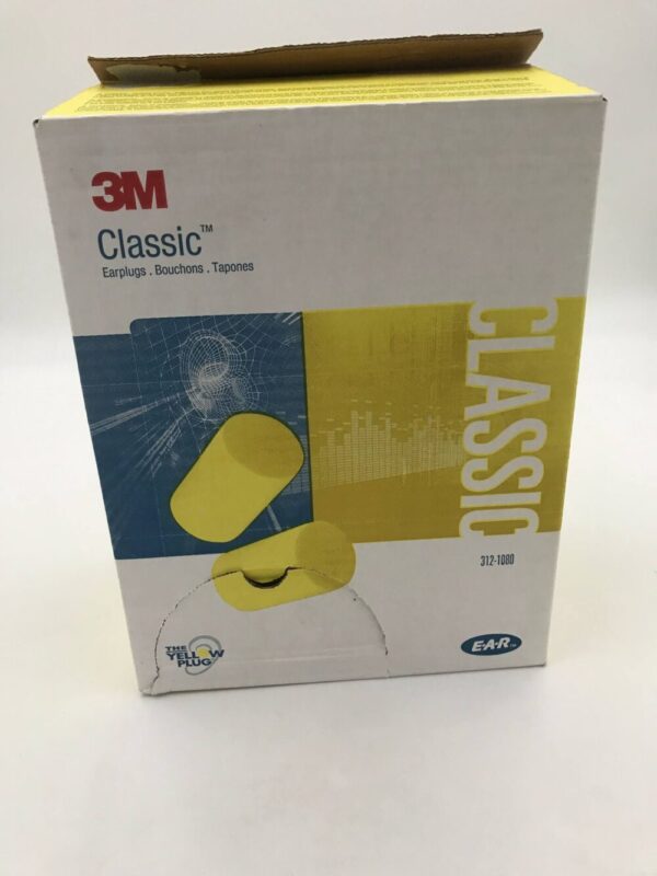 3M 312-1080 Classic Ear Plugs Yellow (290/Box)