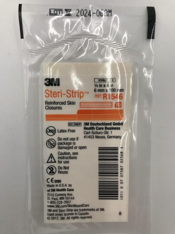 3M R1546 Steri -Strip Reinforced Skin Closures 1/4in x 4in (6mm x 100mm)