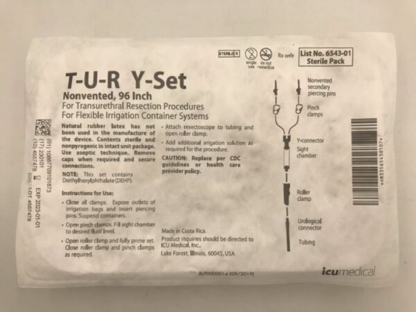 Icu Medical 6543-01 T-U-R Y-Set Nonvented 96in (X)