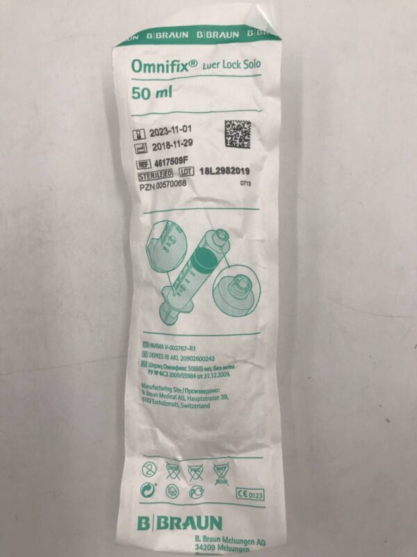 Braun 4617509F Omnifix Luer Lock Solo 50ml