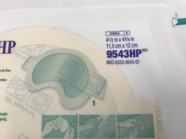 3M 9543HP Tegaderm HP Transparent Film Dressing Frame Style 4 1/2in x 4 3/4in (11.5cm x 12cm) (X)