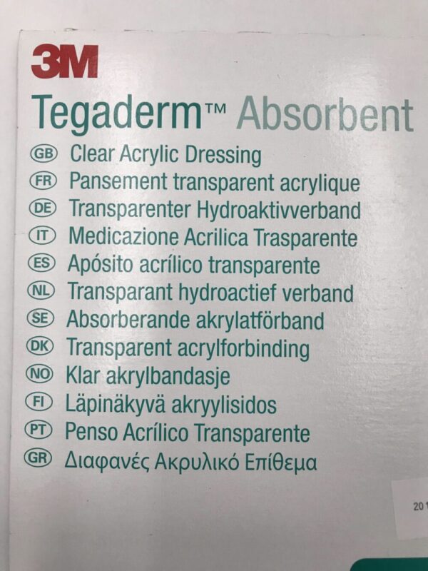 3M 90805 Tegaderm Absorbent Clear Acrylic Dressing 7-1/8in x 8in (5/Pack) (X)